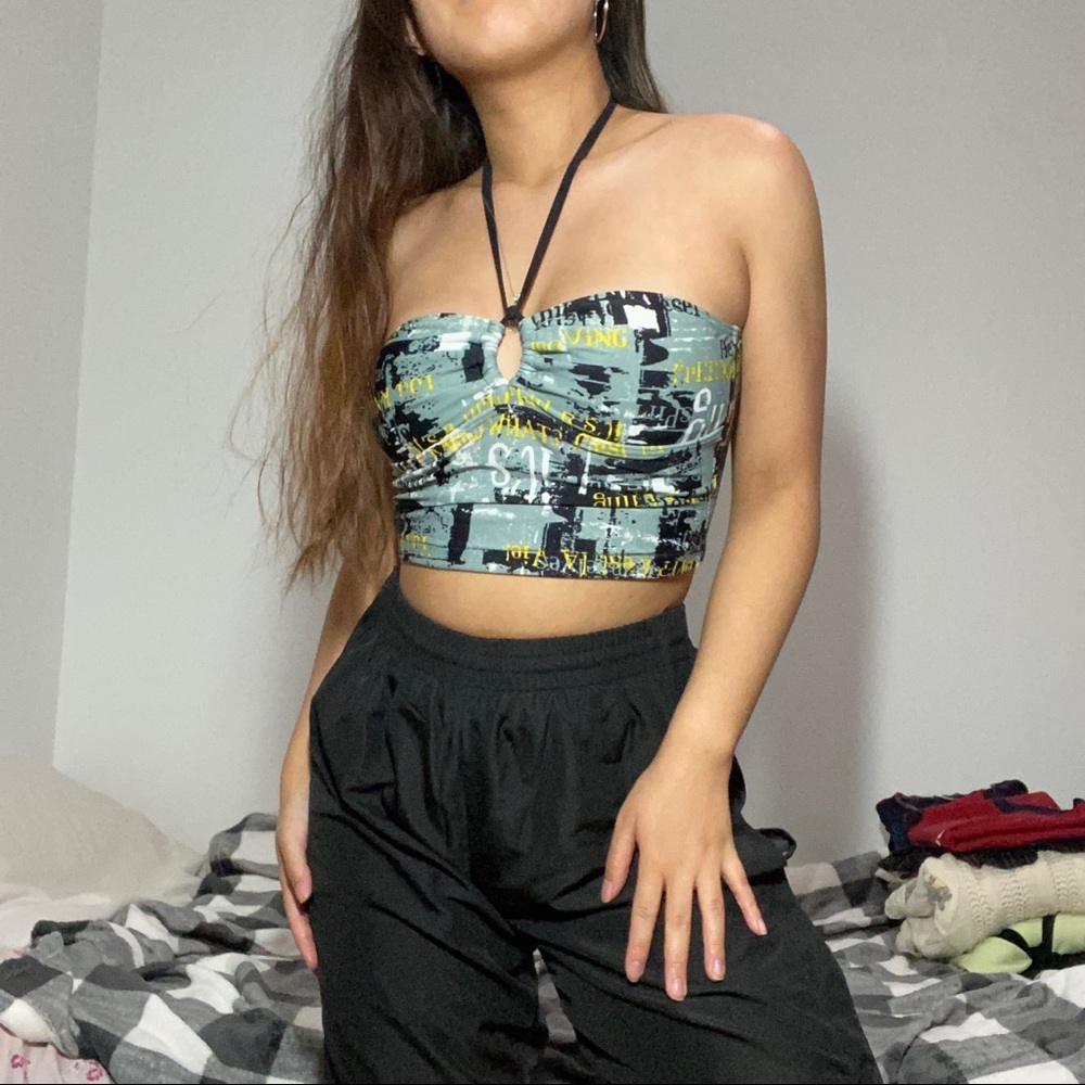 cropped halter top